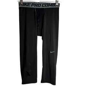 Nike Pro Combat Dri-FIT Black Athletic Compression Baselayer Tights XL Kids